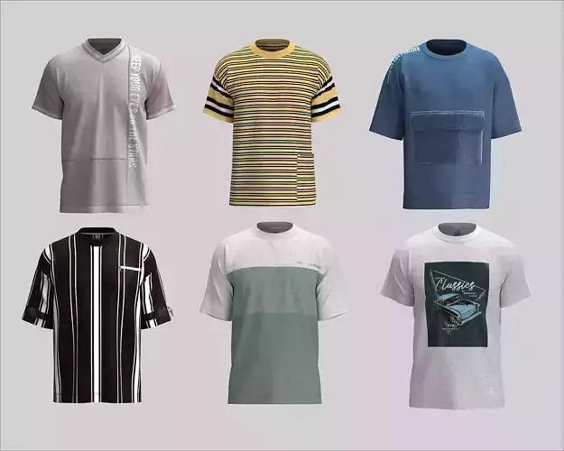 Multi T-Shirt Collection - 6 styles Multi T-Shirt Collection - 6 styles