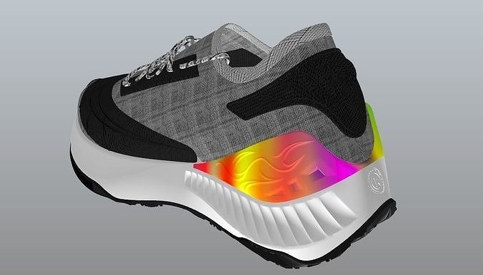 3d running shoe r-01 3d design nurb and stl modelling 3D print model