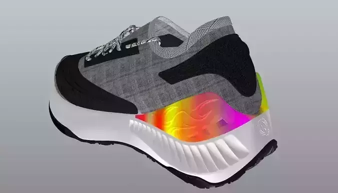 3d running shoe r-01 3d design nurb and stl modelling 3D print model