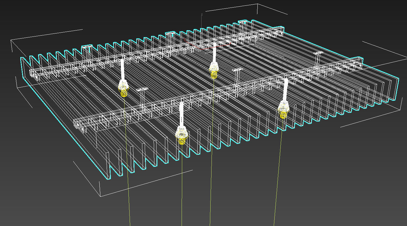 Suspended wooden ceiling 3D model_13