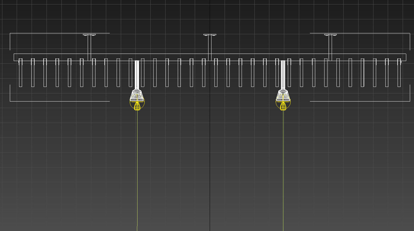 Suspended wooden ceiling 3D model_10