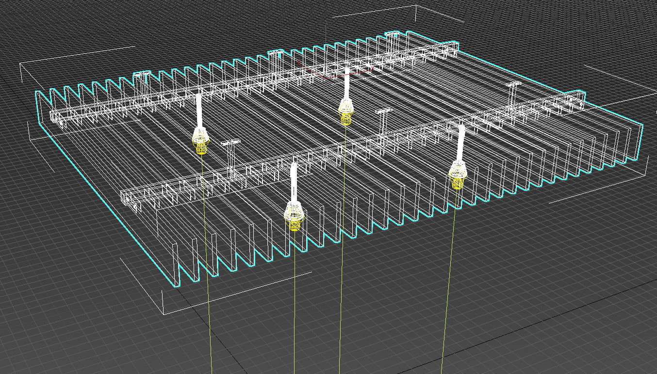 Suspended wooden ceiling 3D model_12