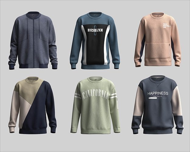 Multi Sweatshirt Collection - 6 Styles 