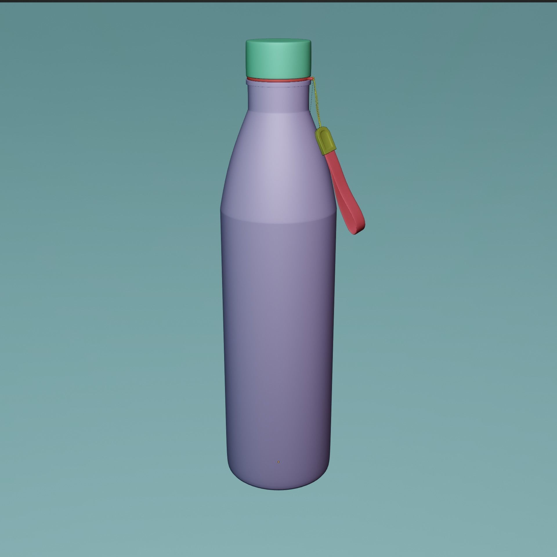 Water bottle Low-poly 3D model_3