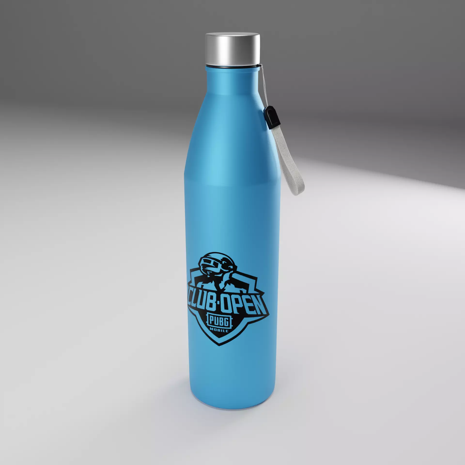 Water bottle Low-poly 3D model_0