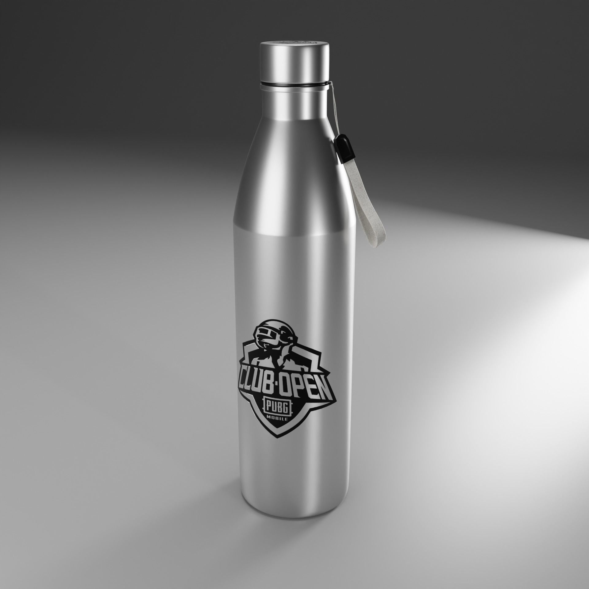 Water bottle Low-poly 3D model_1