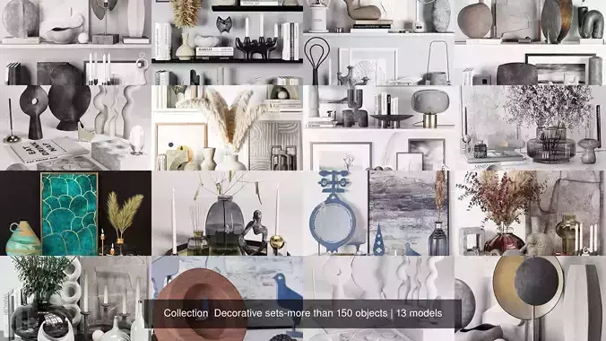 Collection  Decorative sets-more than 150 objects 