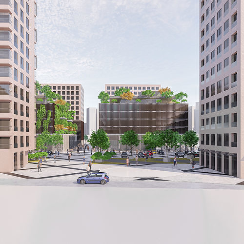 Residential Buildings 1 3D model 5