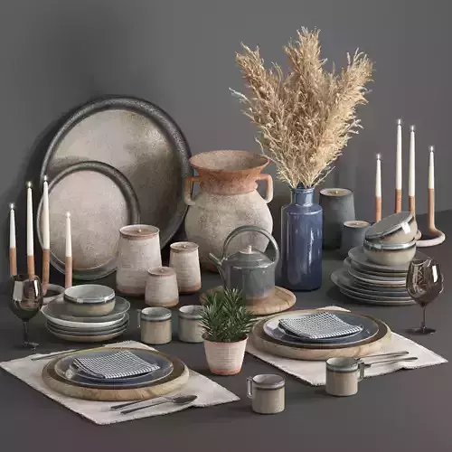 tableware set08 3D model