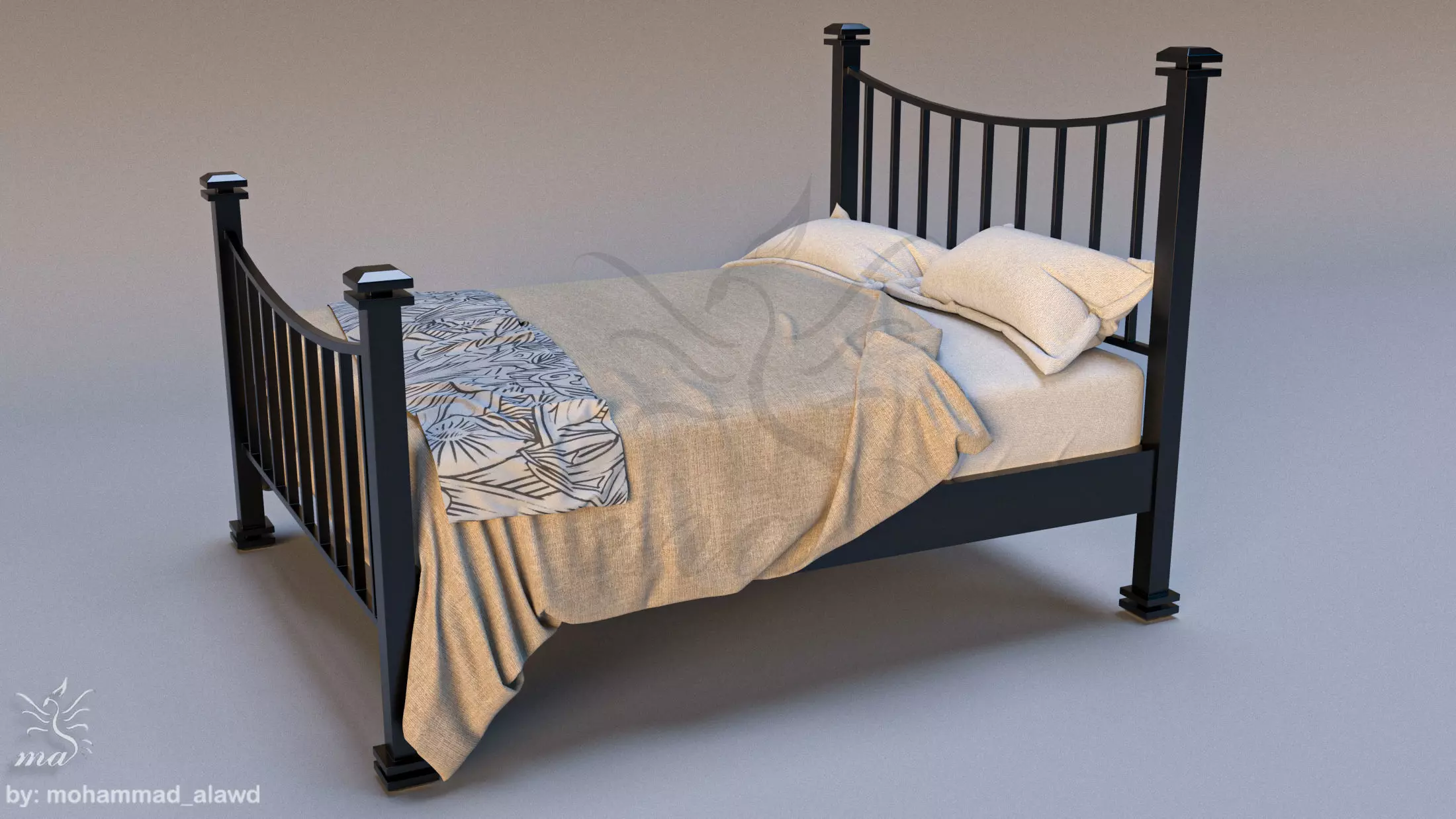 alan cantori bed  3D model_0