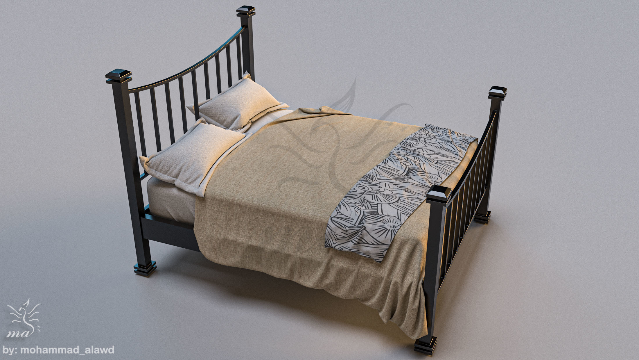 alan cantori bed  3D model_1