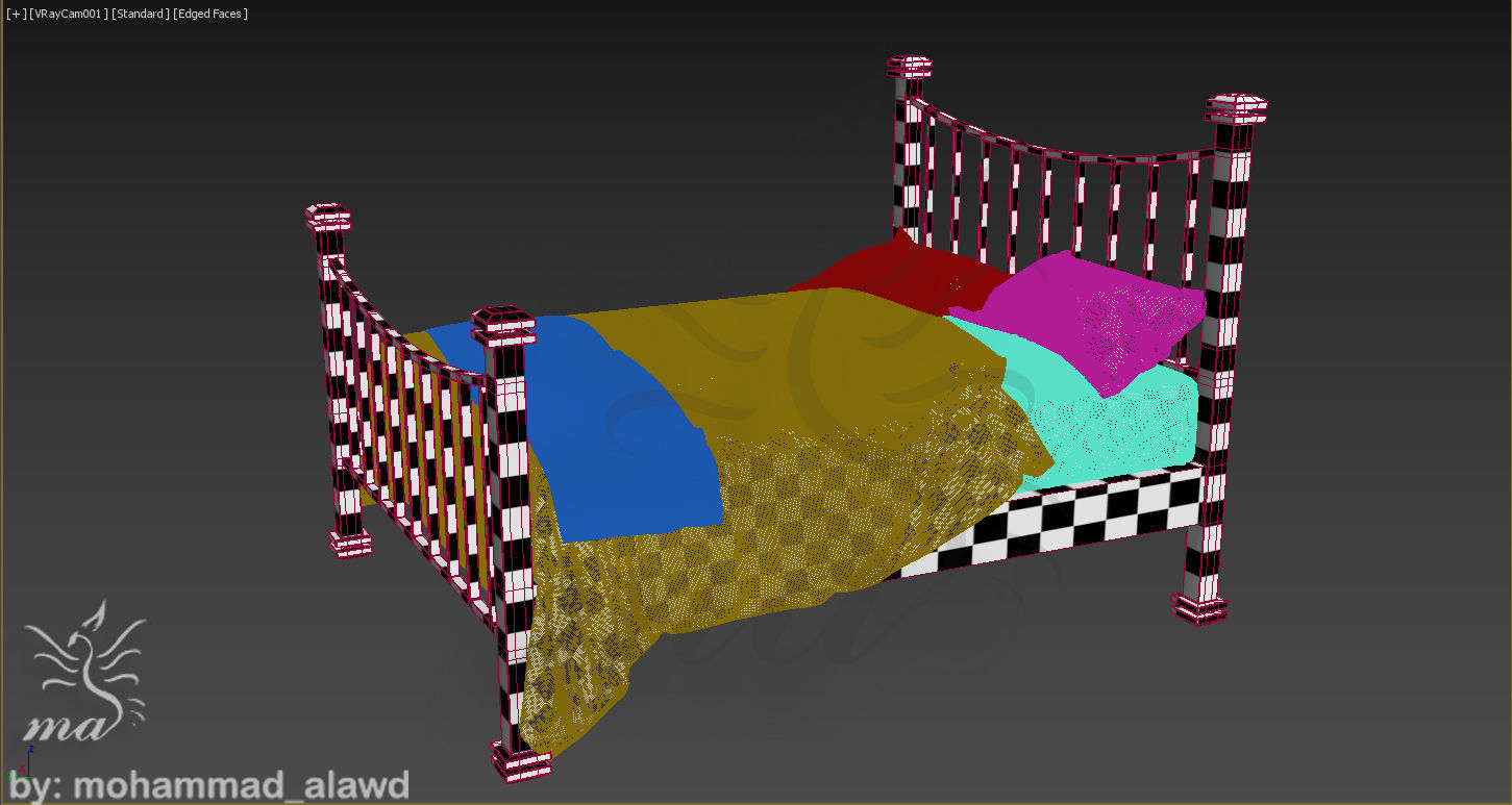 alan cantori bed  3D model_5
