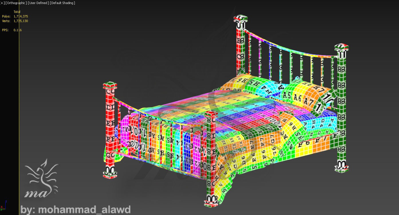 alan cantori bed  3D model_4