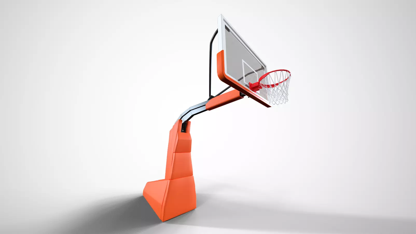 Portable basketball stand 3D model_0