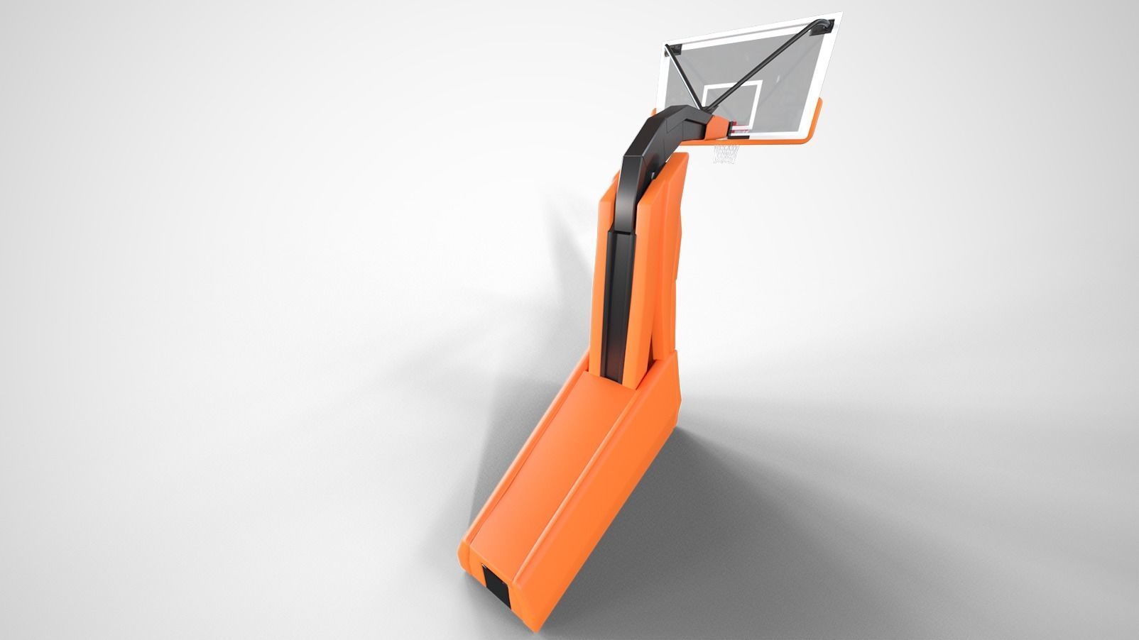 Portable basketball stand 3D model_3