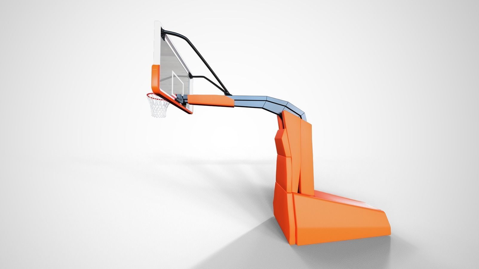 Portable basketball stand 3D model_2