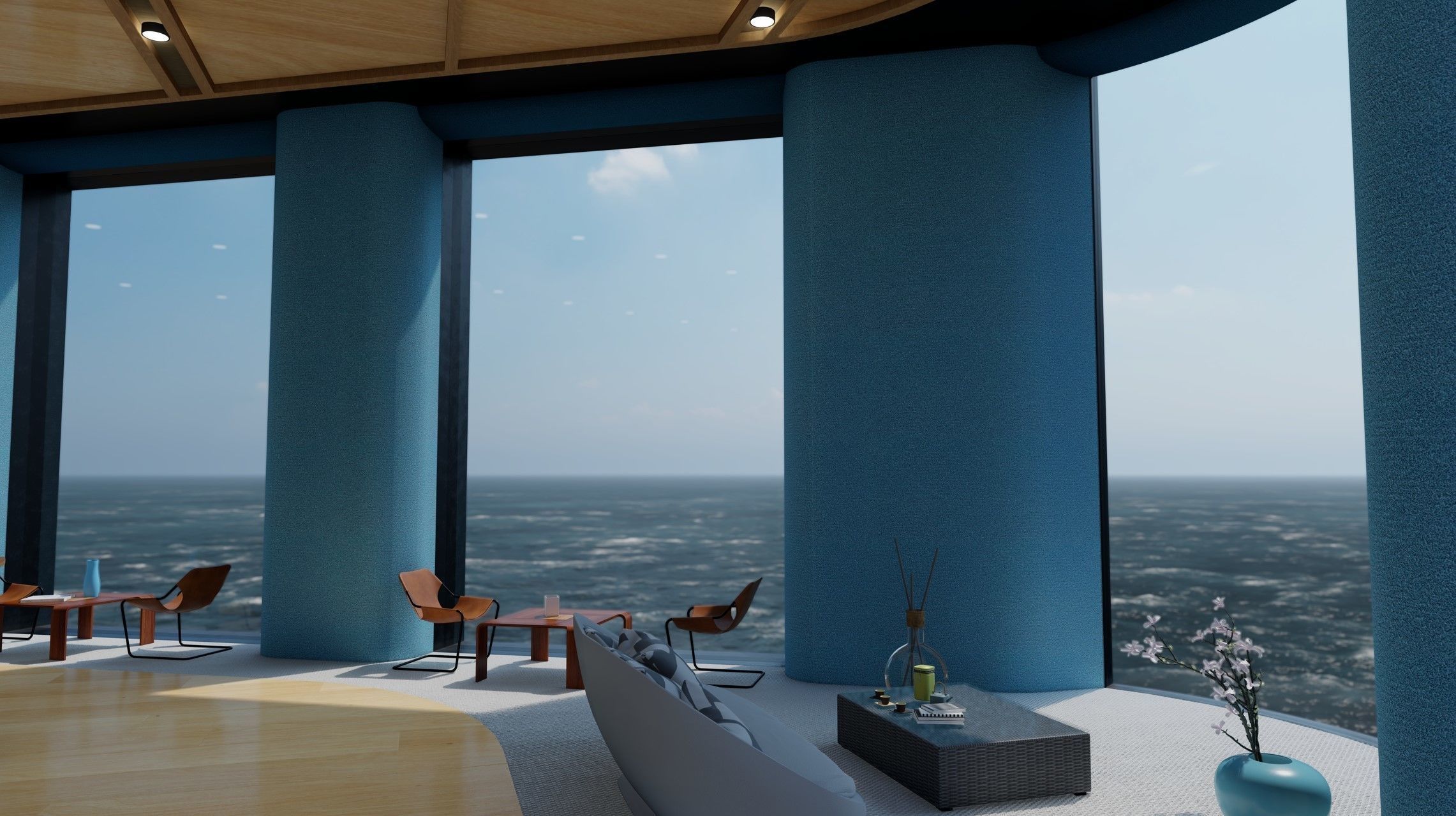 Sci-Fi Cliff House 01 3D model_17