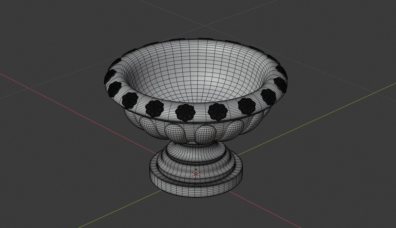 Garden vase 3D model_2