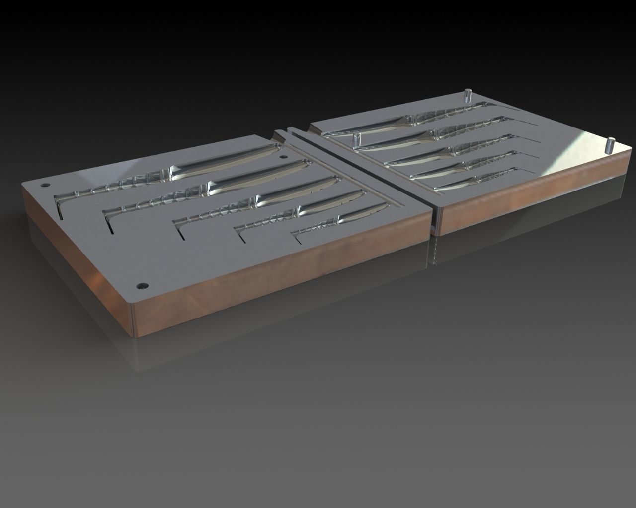 Mold model for casting bait replica Sawamura One Up Shad 3D print model_1
