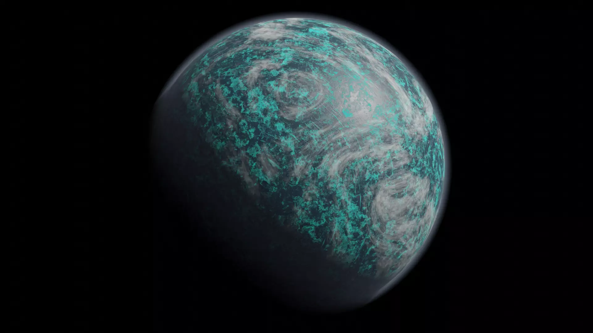 Neptune-like Icy Watery Planet 3D model_0