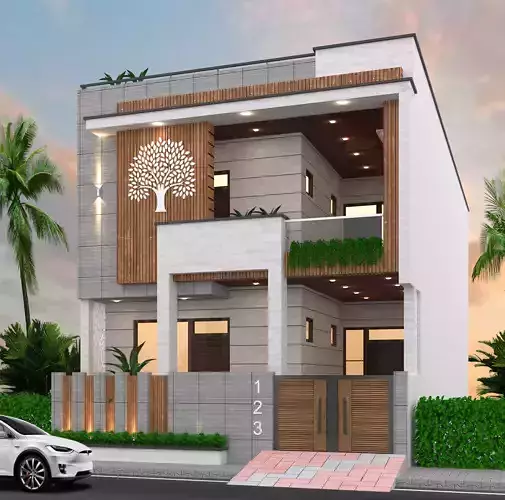 House elevation 3d view 3D model