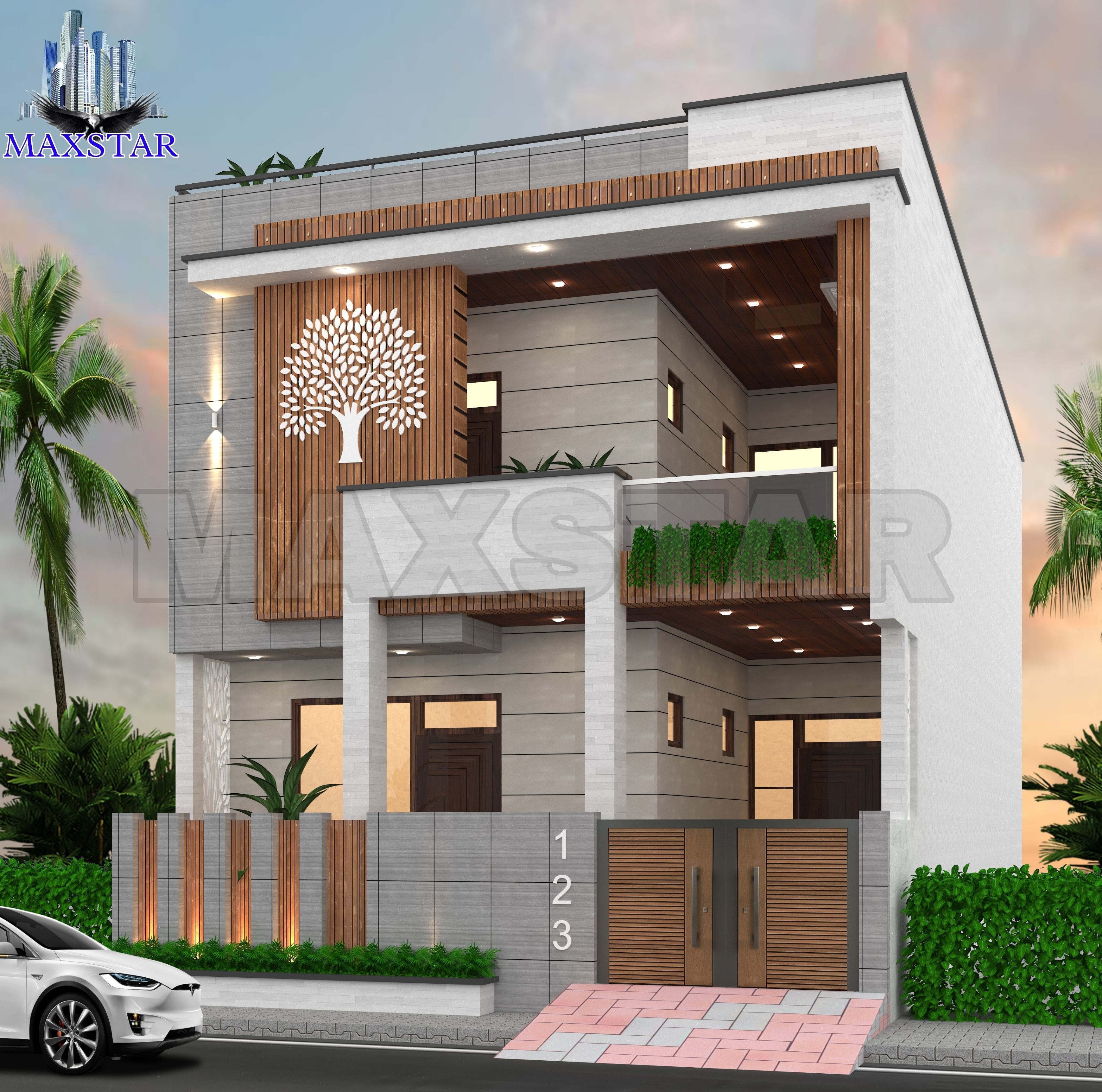 House elevation 3d view 3D model_1