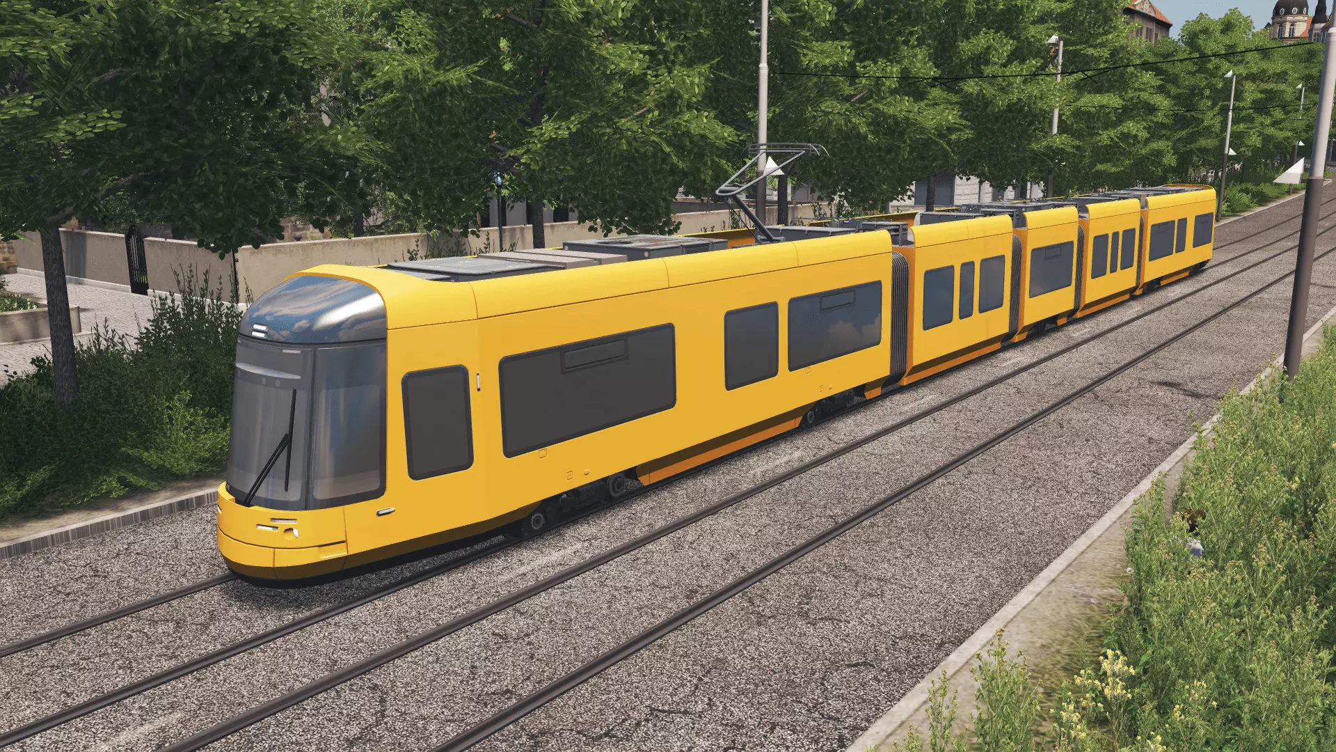 Dresden NGT DXDD Tram Low-poly 3D model_0