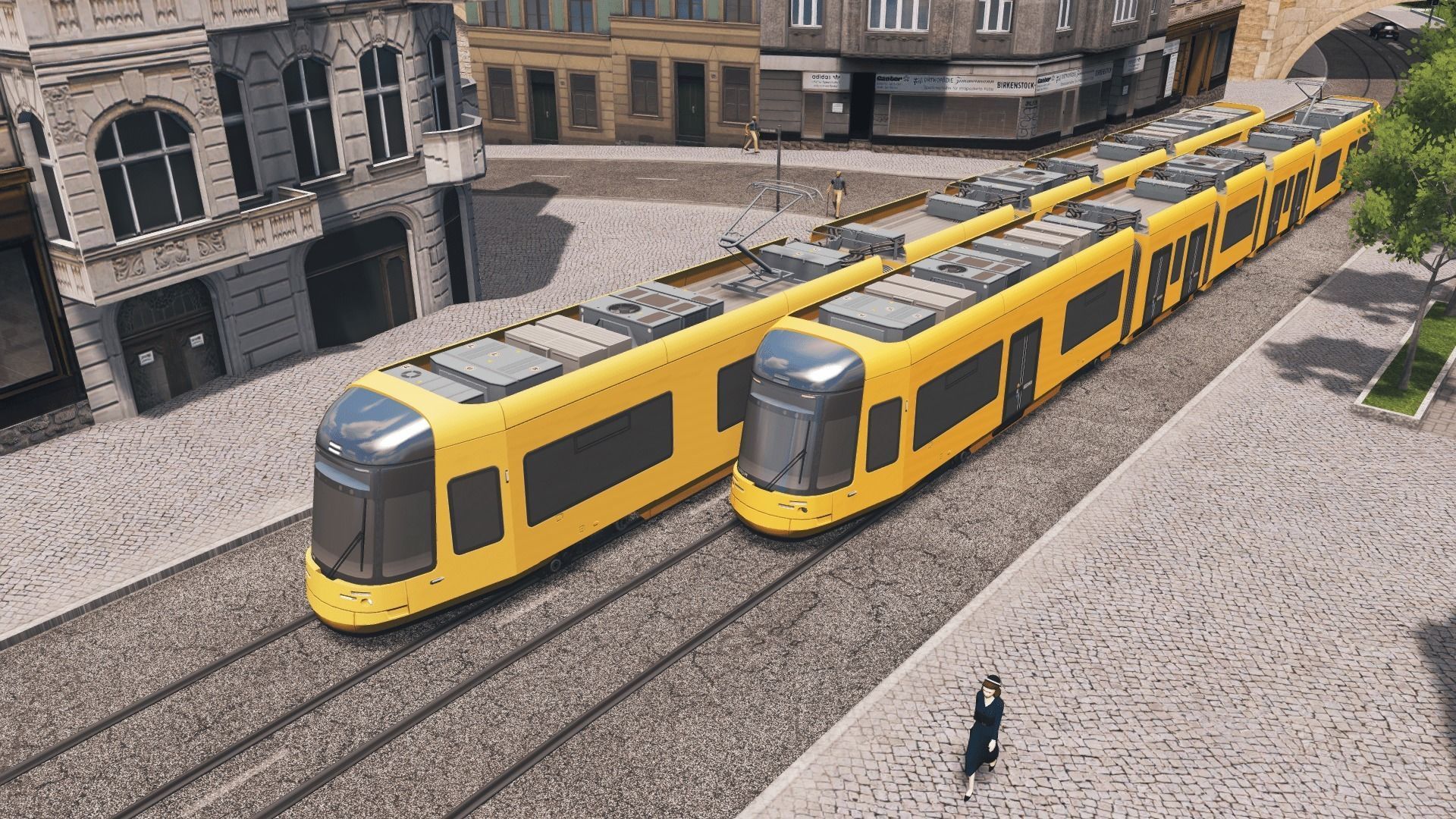 Dresden NGT DXDD Tram Low-poly 3D model_4