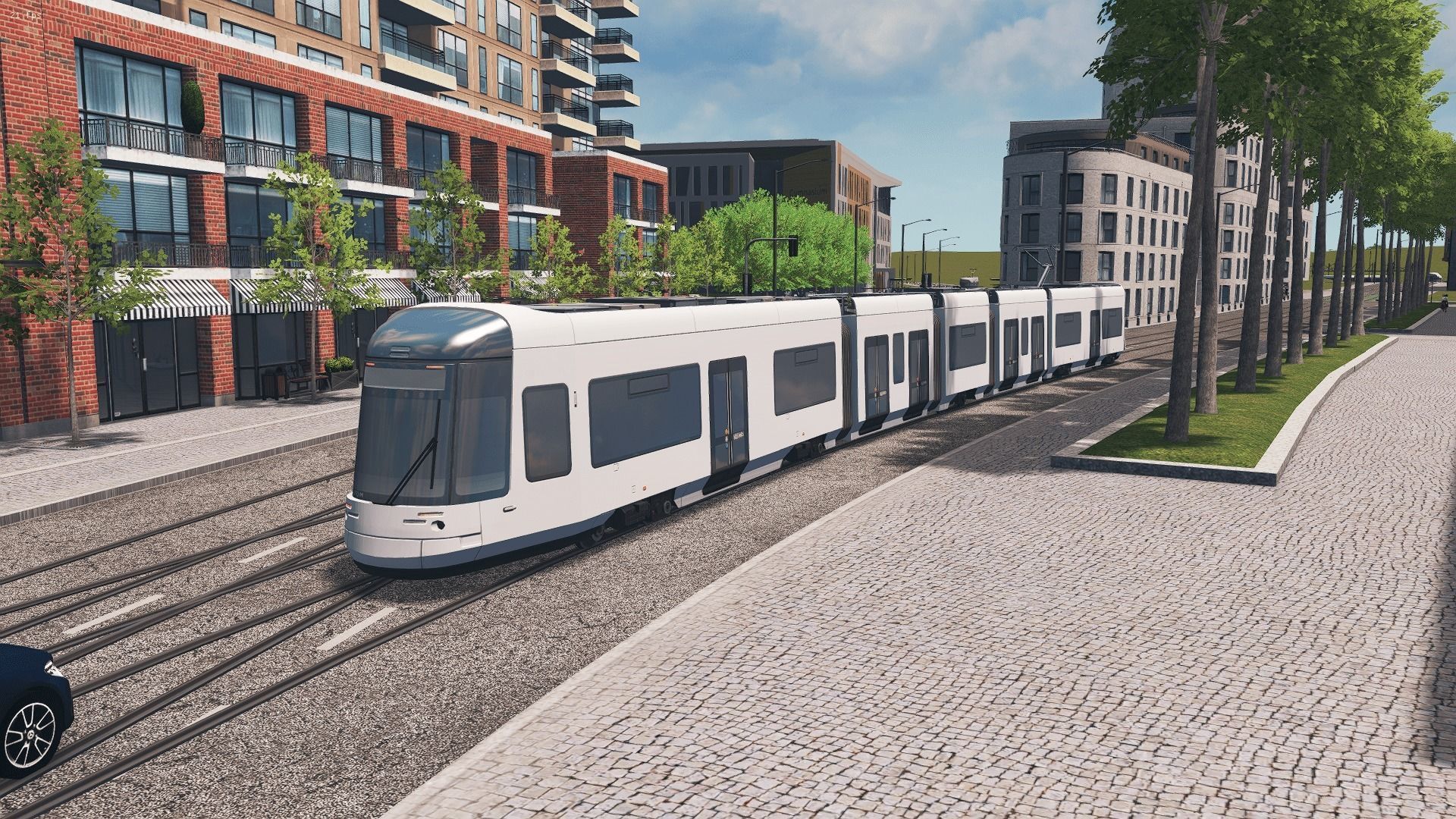Dresden NGT DXDD Tram Low-poly 3D model_3