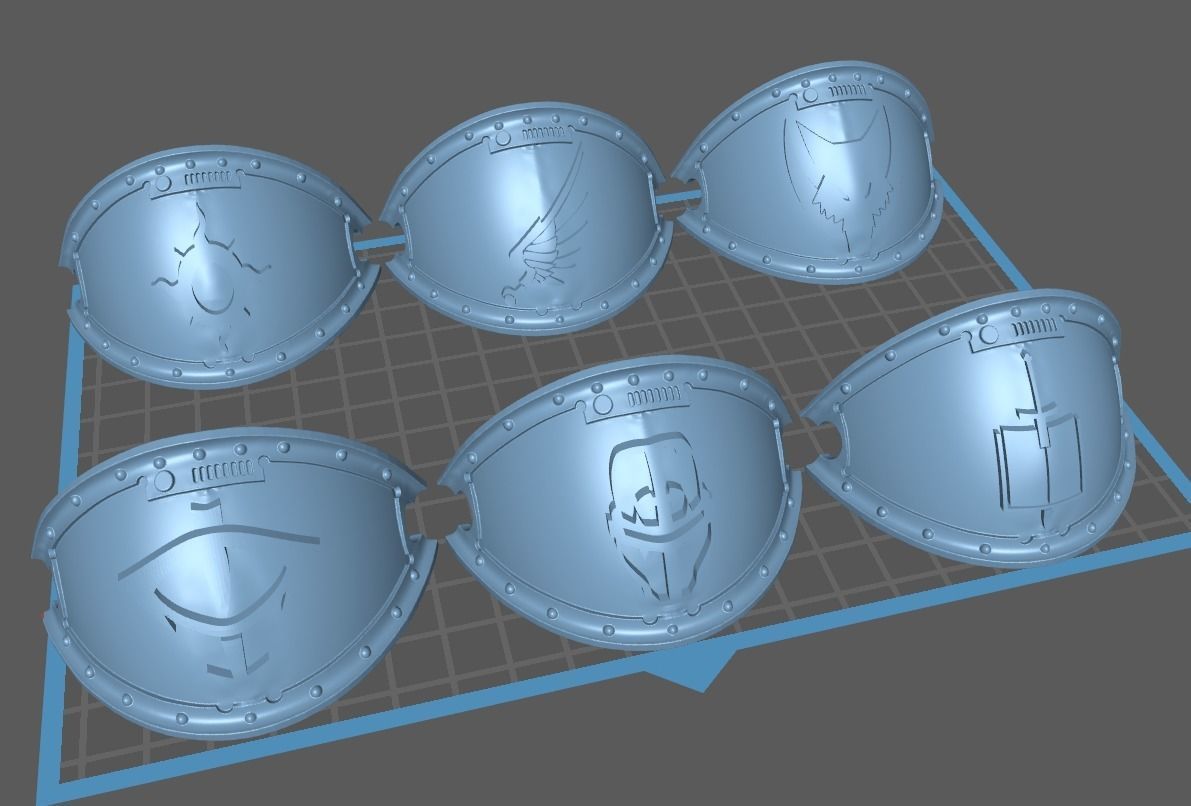 Imperial Knight Shoulder Pads free 3D model 3D printable | CGTrader