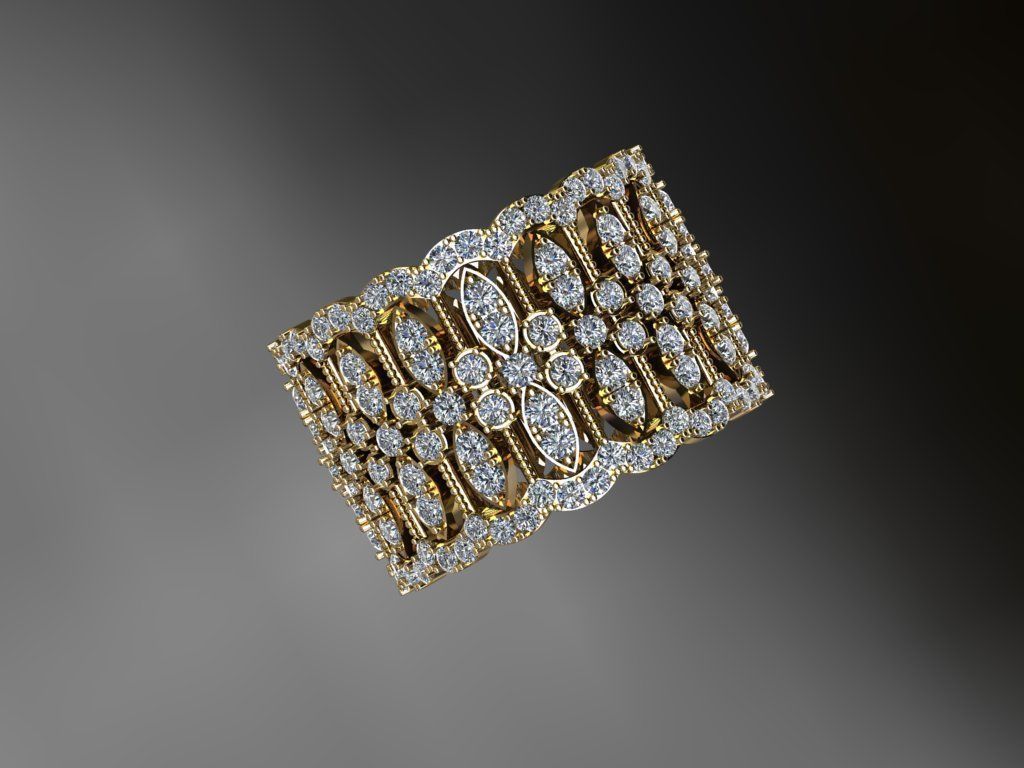 diamond ring New cad design  3D model_4