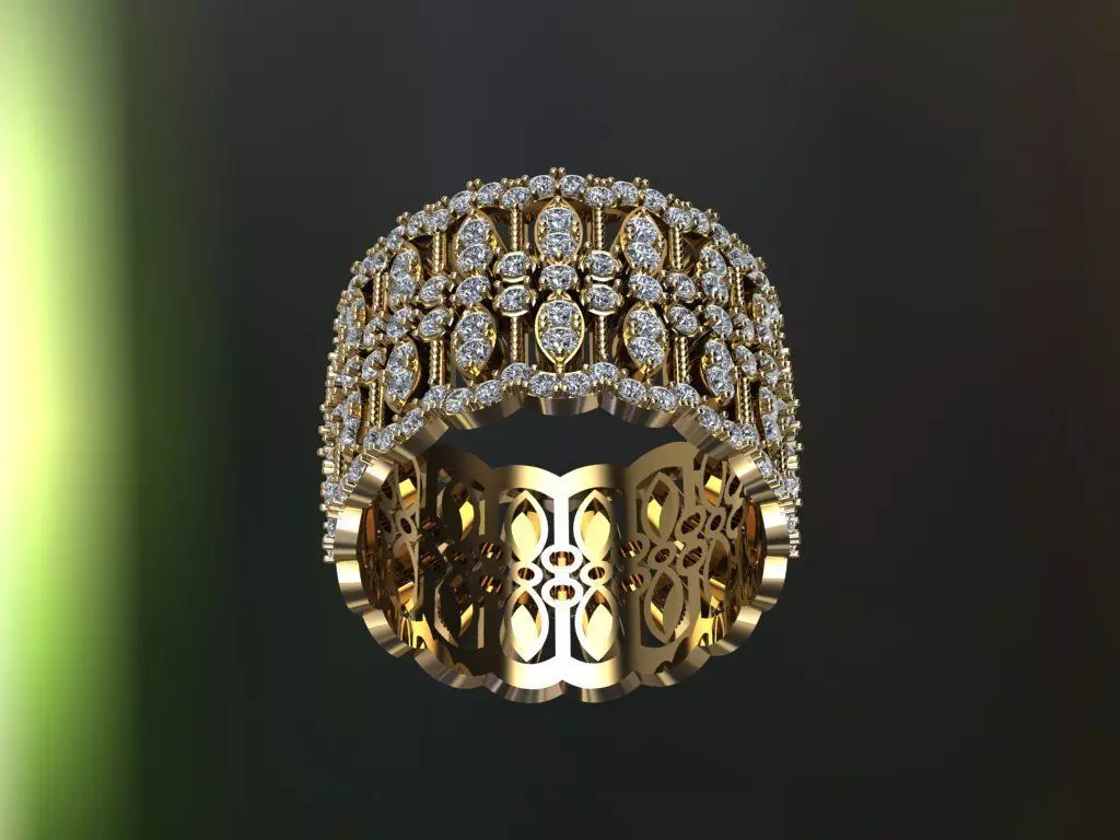 diamond ring New cad design  3D model_0