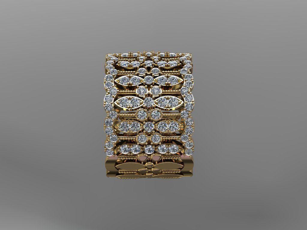 diamond ring New cad design  3D model_1
