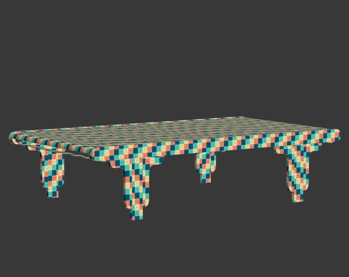 Eva wooden coffee table EV11 by Bpoint Design  3D model_5