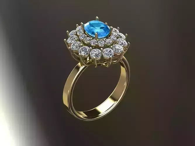 diamond women ring new cad file design
