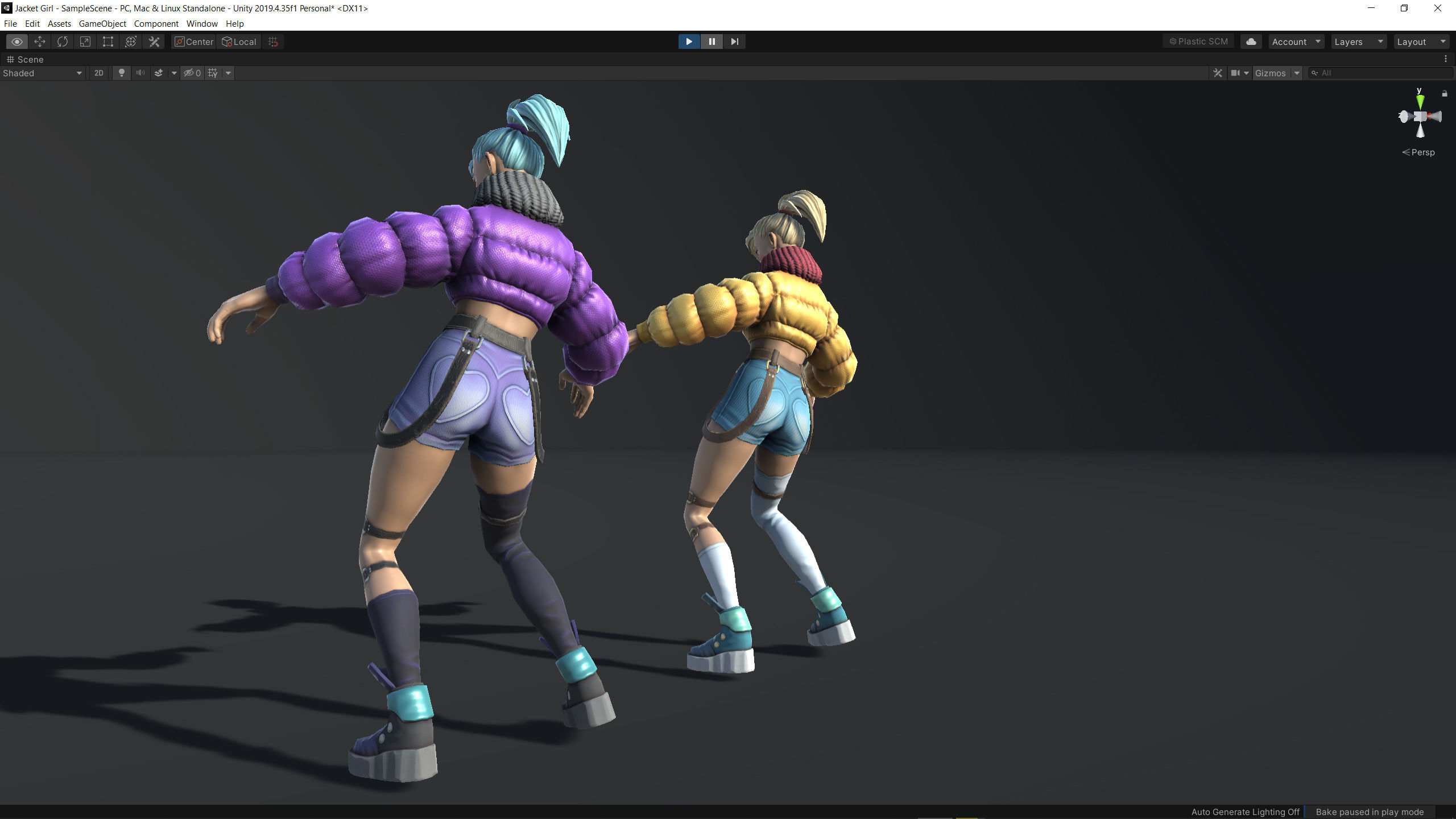 Jacket Girl - Game Ready Low-poly 3D model_14