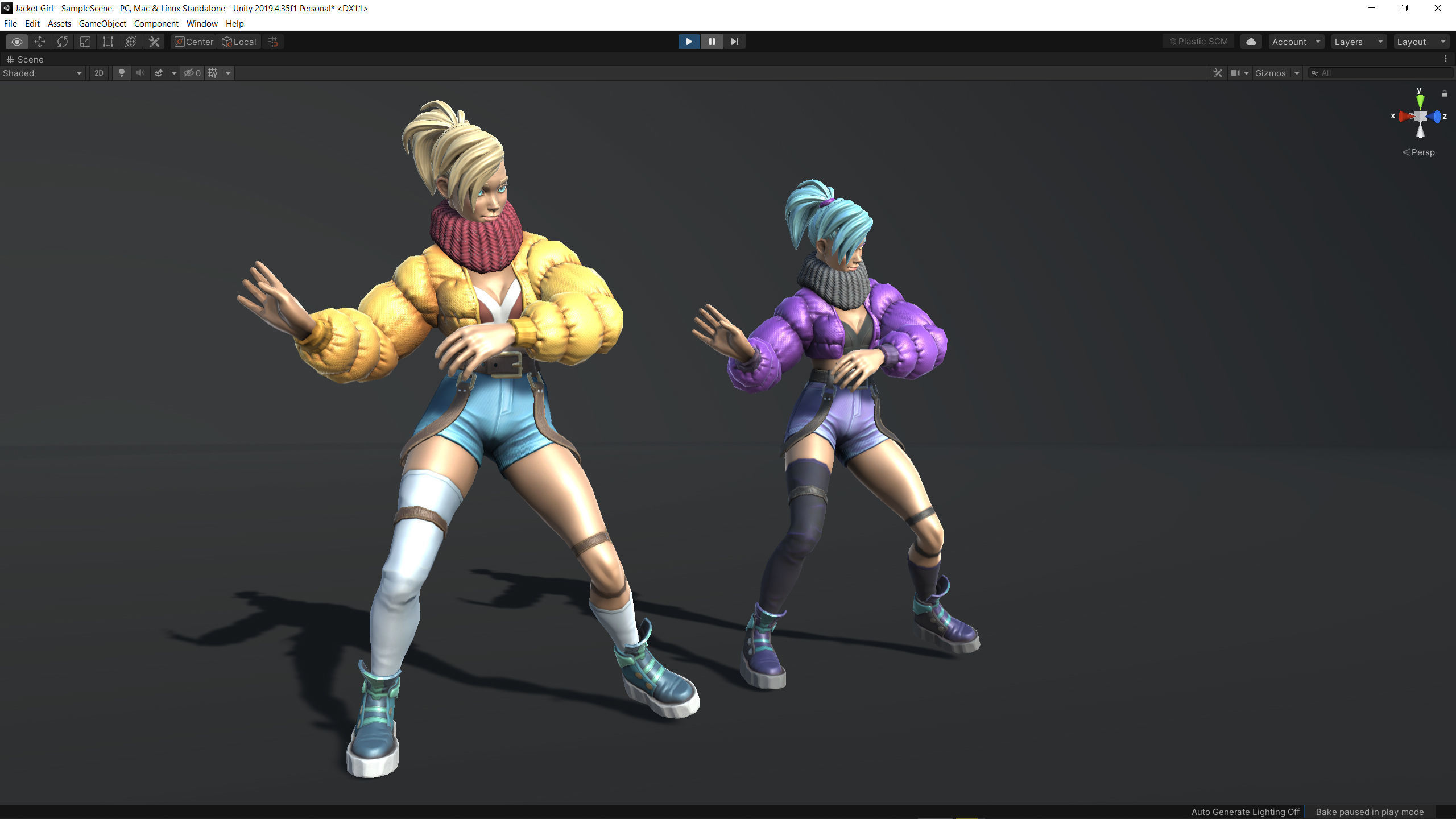 Jacket Girl - Game Ready Low-poly 3D model_16