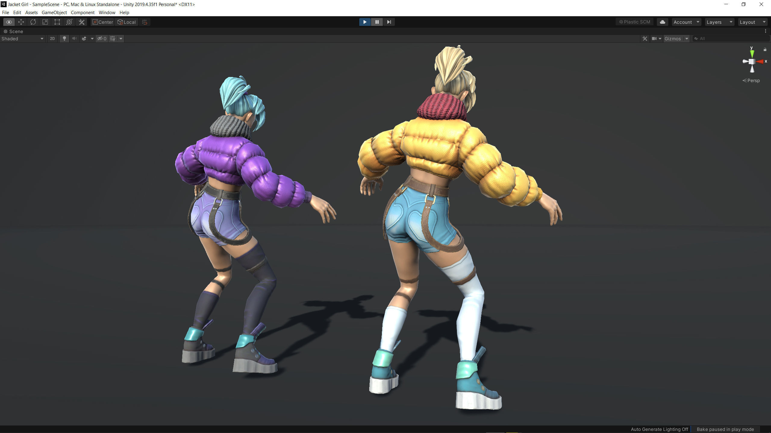 Jacket Girl - Game Ready Low-poly 3D model_13