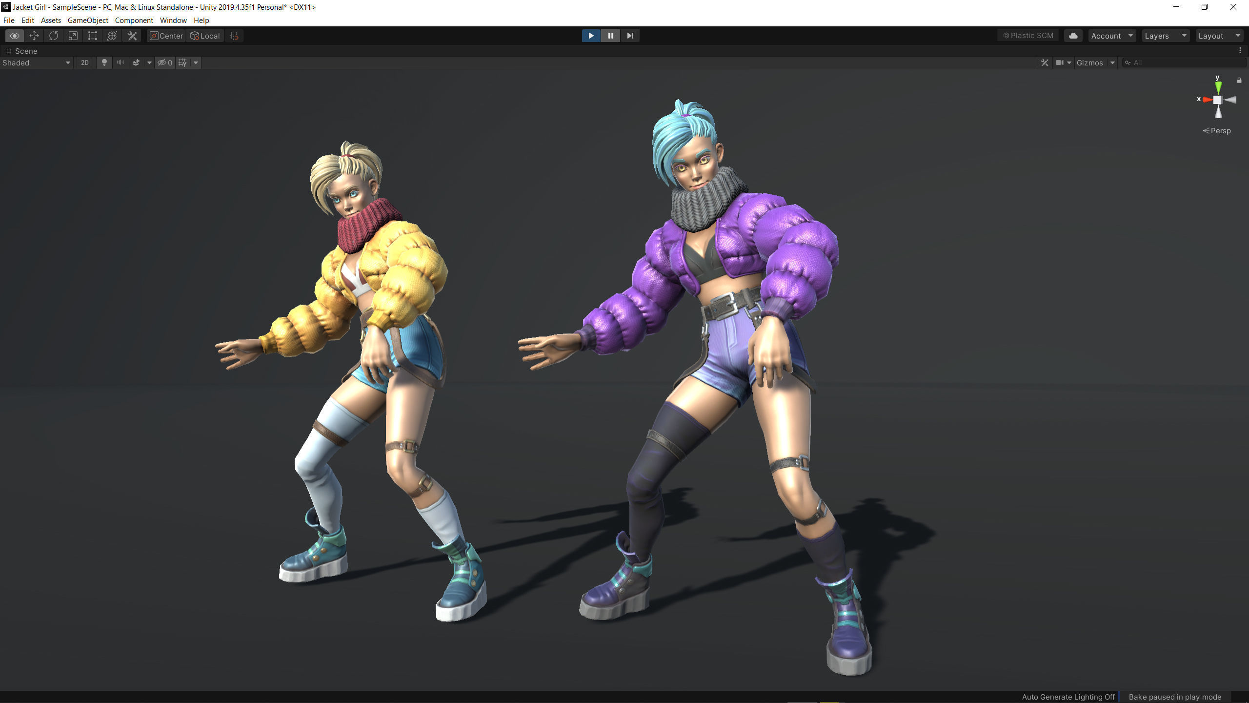 Jacket Girl - Game Ready Low-poly 3D model_15