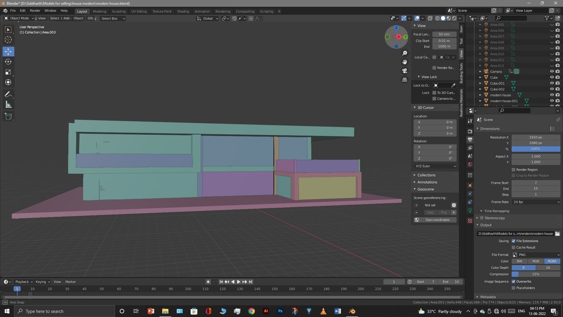 Exterior design Low-poly 3D model_75
