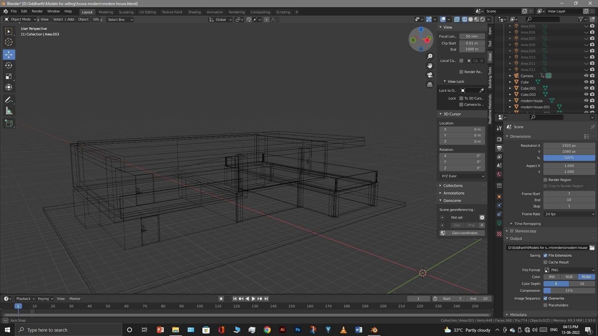 Exterior design Low-poly 3D model_66