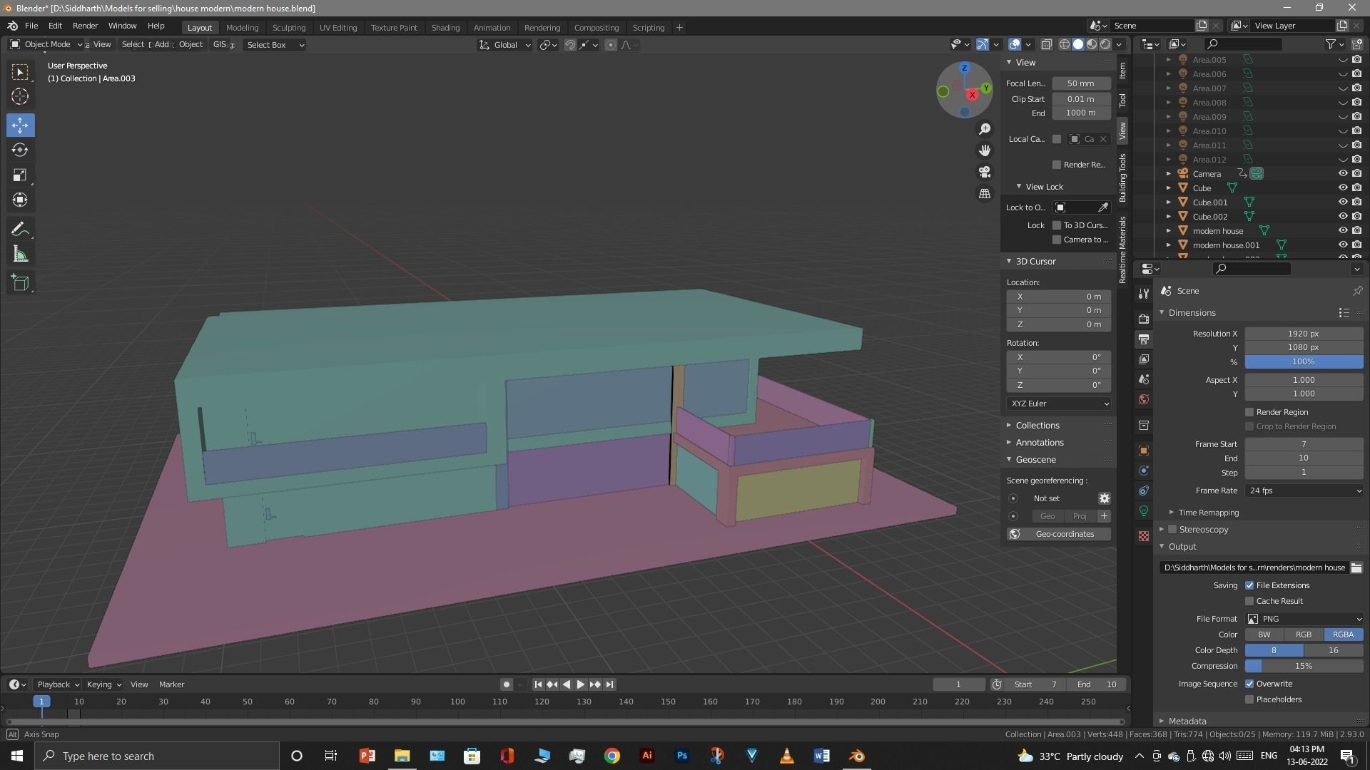 Exterior design Low-poly 3D model_80