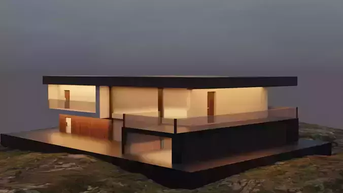 Exterior design Low-poly 3D model