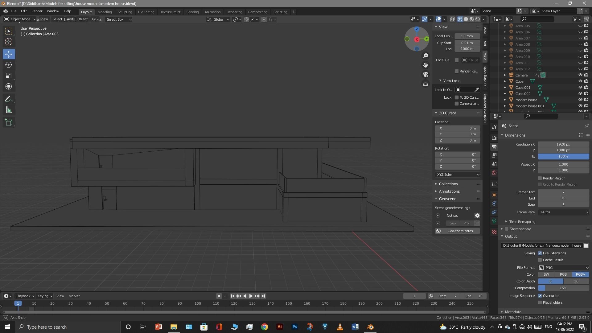 Exterior design Low-poly 3D model_47