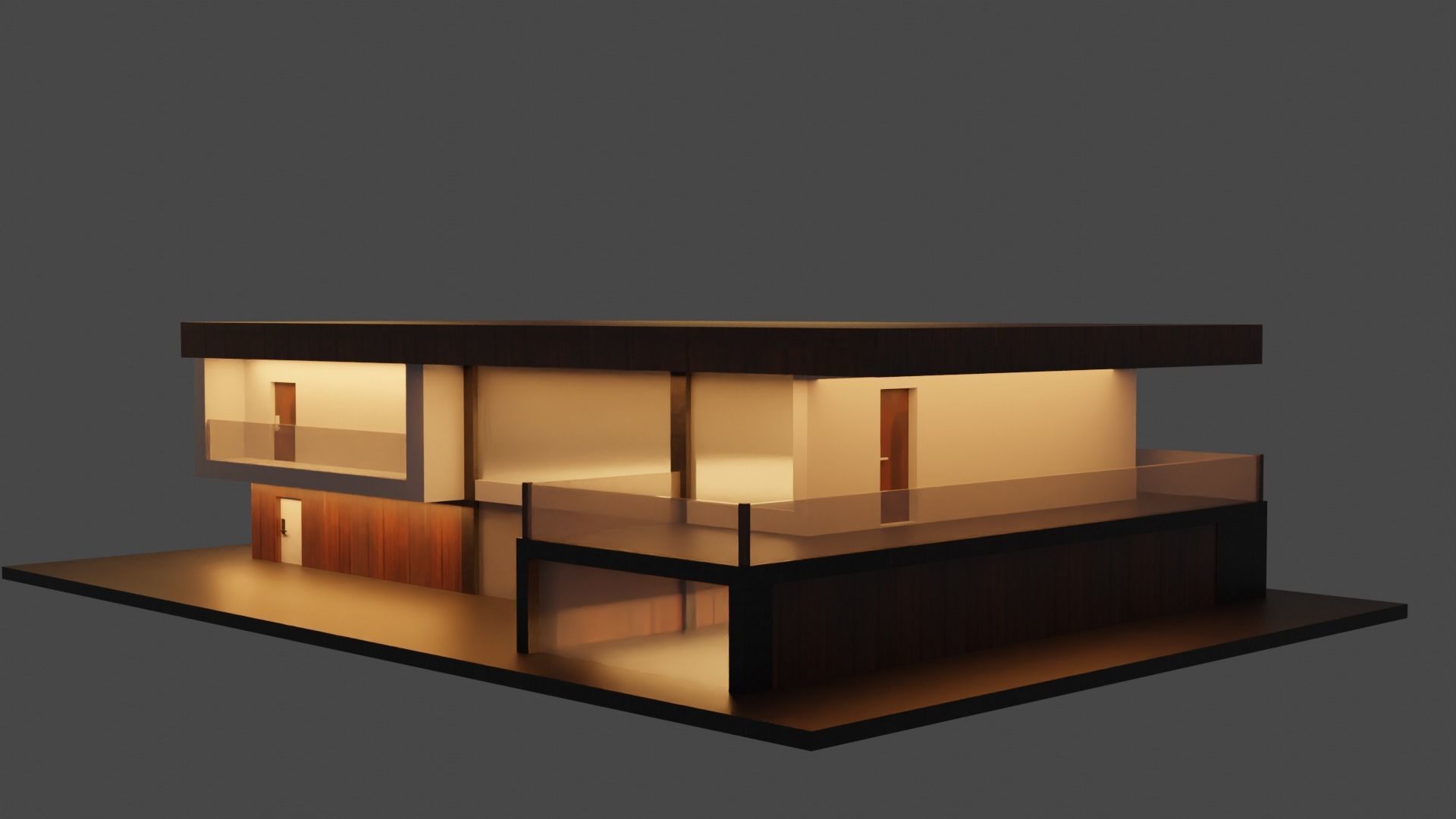 Exterior design Low-poly 3D model_3