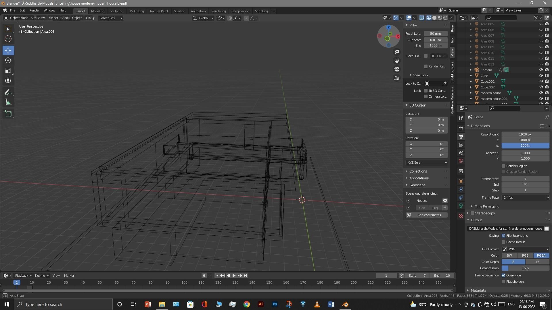 Exterior design Low-poly 3D model_67