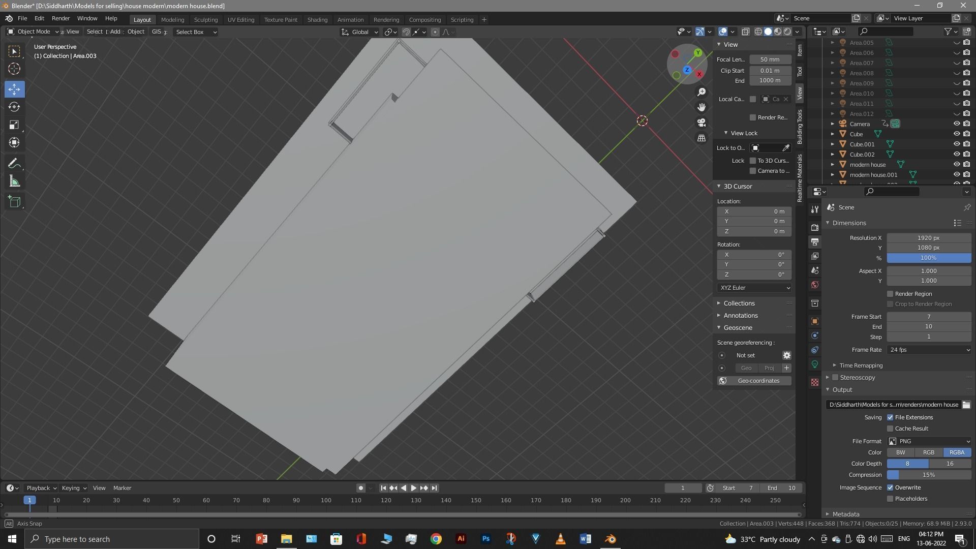 Exterior design Low-poly 3D model_32
