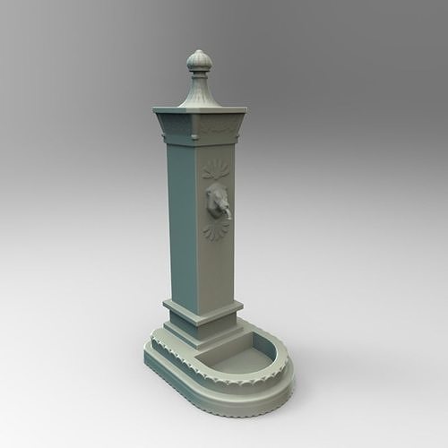 Public Fountain type A - 1-35 scale diorama accessory 3D print model