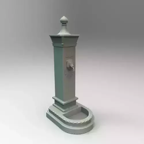 Public Fountain type A - 1-35 scale diorama accessory 3D print model