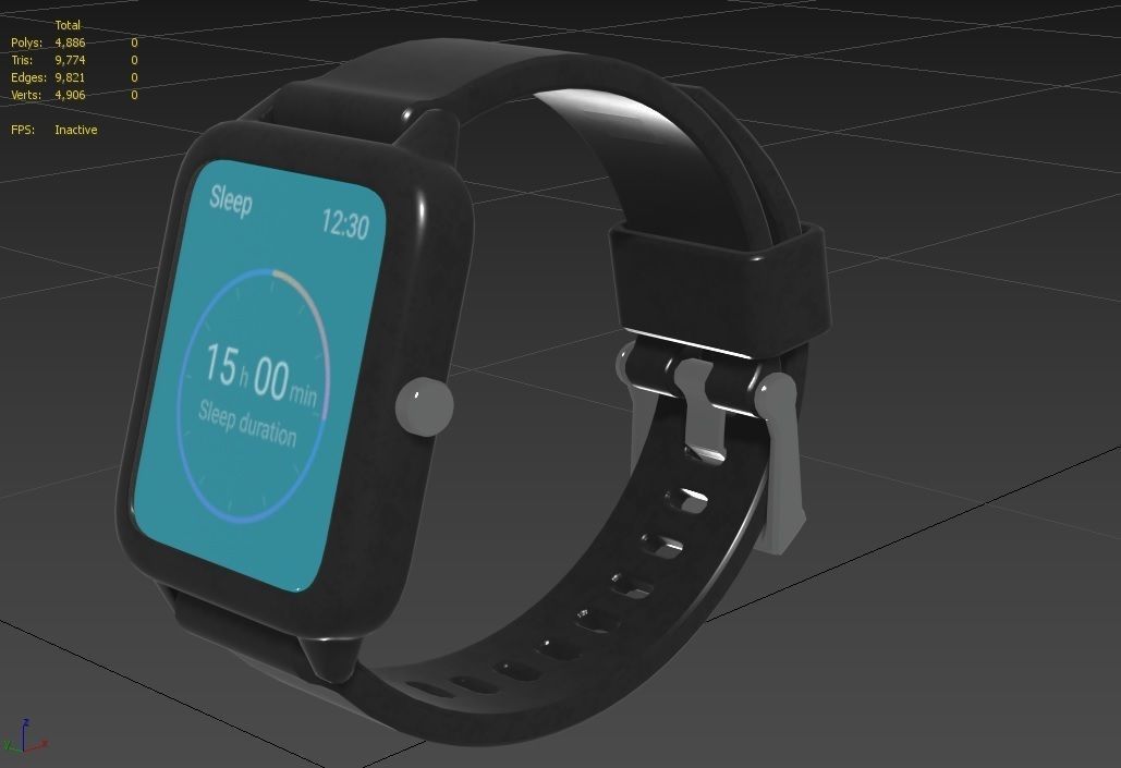 Smart Watch 02 Low-poly 3D model_18